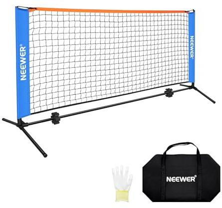 NEEWER Pickleball Netz, breites Badmintonnetz, kleines tragbares faltbares Zubehör für Auffahrt, für Training, Übung von Pickleball im Innen und Außenbereich, Keine Werkzeuge erforderlich