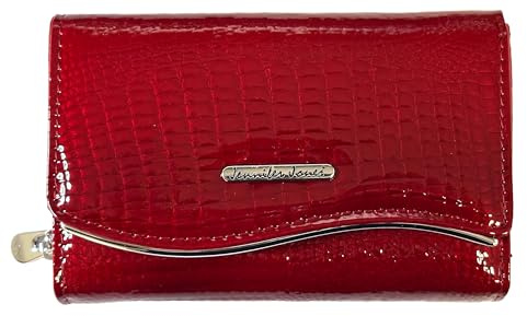 BagandBelt Damen-Geldbörse-RFID-Middle-Glossy-Design (red2)