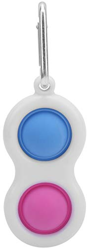 POENVFPO Einfaches Fidget-Pop-Spielzeug, Knallende Fidget-Schlüsselanhänger, Tragbares Sensorisches Push-Schlüsselanhänger-Spielzeug für Kinder, Erwachsene (lila+blau)