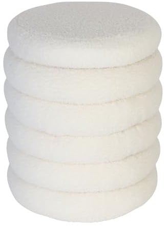 Relaxdays Hocker mit Stauraum, Teddystoff, H x D: 44 x 37 cm, Boucle Möbel Flur, Boho, Schminktischstuhl Skandi, Farbe