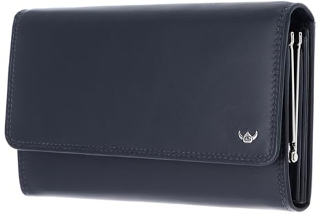 Golden Head Leder Geldbörse Polo RFID Protect Damenbörse 2821 Marineblau dunkelblau
