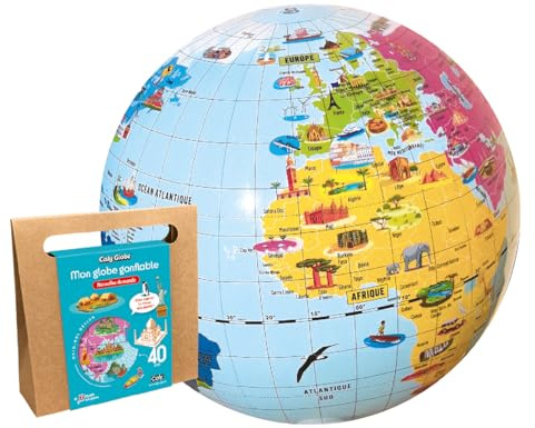 Caly Globus – Mein aufblasbarer Globus Wunder der Welt – Französisch – Ref 008KF