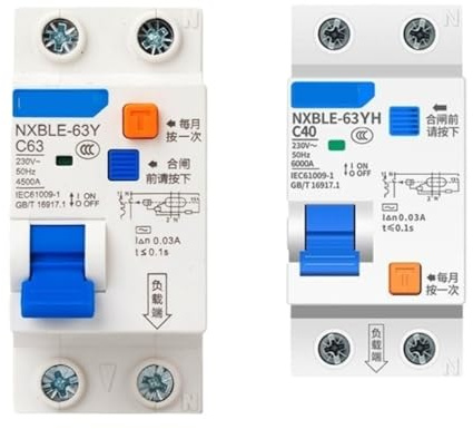 Disjoncteur 30 mA, 6 A, 10 A, 16 A, 20 A, 25 A, 32 A, 40 A, 50 A, 63A1PN NXBLE-63YH NXBLE-63Y(NXBLE-63YH,10A)