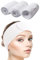 SINLAND 3 Stück Haarband für Make Up Kosmetik Stirnband Frottee Verstellbare Haarschutzband mit Klettverschluss für Gesicht Sport Yoga Spa Weiße