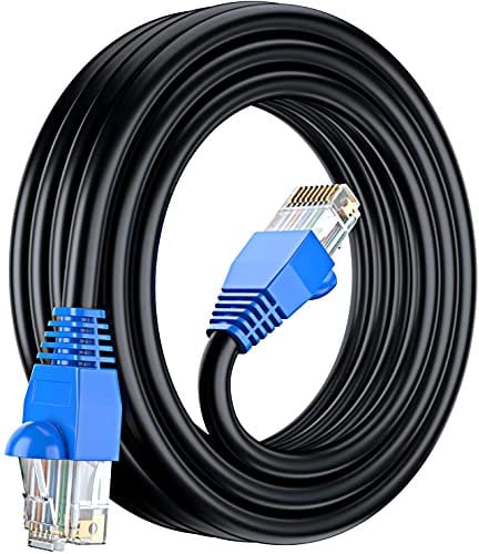 MutecPower Cable CAT6 impermeables para exteriores de 15 m - CCA - Cable de red ethernet para soterramiento directo - 250 MHz - 15 metros