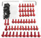 JenNiFer Clip De Fixation De Kit De Boulons De Carénage De Moto Vis pour Yamaha YZF R6 1999 2000 2001 2002 - Rouge
