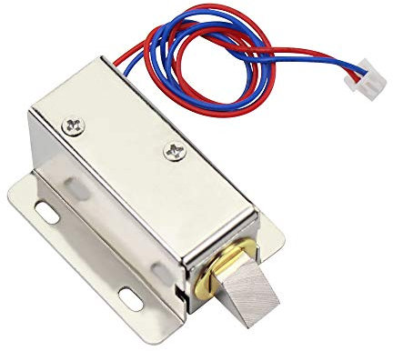 FTSTech Mini Piccolo 12V 0.6A Solenoide Blocco Elettromagnetico Controllo Elettrico per Cassetto File Cabinet Accesso Porta