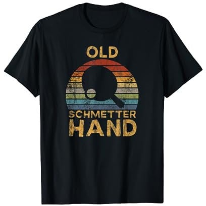 Tischtennis Spieler - Old Schmetterhand Spruch T-Shirt