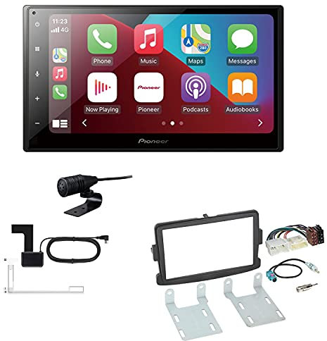 Pioneer SPH-DA160DAB 2-DIN Autoradio CarPlay Android Auto Bluetooth DAB USB passend für Dacia Logan ab 2013 schwarz