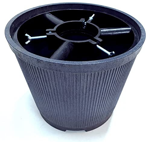 Jestic Base piedistallo Supporto Stand sotto Albero di Natale Vaso Grande Alto Grigio per Interni ed Esterni