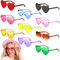 10 Stück Herzbrille,Partybrille Herz Sonnenbrille Lustig,Hippie Brille Bride to be für Damen,Partybrillen für Kleid Kostümzubehör,Geburtstagsfeier Valentinstag,Alltagsgebrauch Kinder und Erwachsene