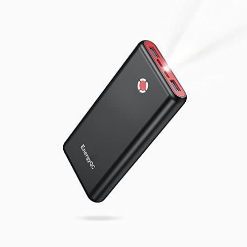 EnergyQC 20000mAh Power Bank Fast Charging USB C Input & Output, Portable Charger with Flashlight Mobile Phone Portable PowerBanks Compatible with iPhone, Huawei, Xiaomi, Samsung