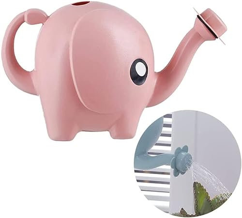 MASINIES Regadera de elefante, 1,5 litros, polipropileno, rosa