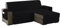 sevi's Sofabezug L Form 200cm Wasserdicht, Sofa überzug Ecksofa Reversibel Kratzfest Fleckenresistent - Sofa Cover für Katzen und Hunden - Schwarz