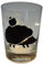 Lichtidee Teelicht Glas Windlicht Tischlicht Print mit Igel schwarz Herbst Handmade Unikat Ostern Muttertaggeschenk, Höhe 8cm,