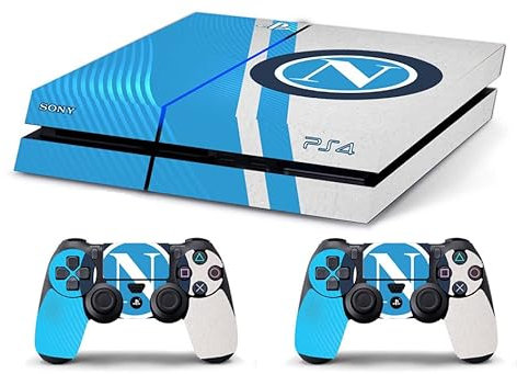Skin Compatible para PS4 Old HD - Cubierta Adhesiva de Edición Limitada - Vinilo Brillo - Made in Italy (Napoli Logo)