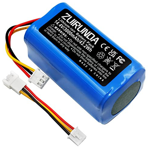 ZUIRUNDA 14.4V 3000mAh Ersatz Akku für Proscenic 800T, 820S, 820T, 830T, PR-800T, PR-820T, PR-830S, PR-830T Ersatzakku
