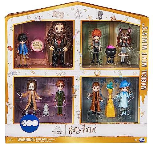 Wizarding World, Harry Potter Coffret cadeau du 100e anniversaire de WB avec 8 figurines et 5 accessoires pour poupées