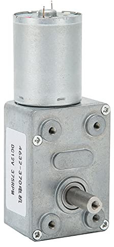 Glomora Motore di Riduzione Elettrica a Vite Senza Fine DC12V 375 RPM di Alta qualità per Apri Finestra E Argani in Miniatura