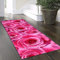 Yinghesheng Teppich Läufer Flur Küche Rosa Rosen rutschfest Küchenläufer 40x280cm Flurläufer 3D Muster Lange Teppichläufer Kücheläufer für Korridor Schlafzimmer Wohnzimmer,Rosa