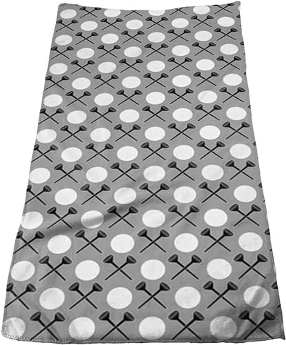 EdNey Handtücher, graues und schwarzes Muster, Gesichtshandtücher, Waschlappen, Badetuch, Reisehandtuch, Mikrofaser-Strandtuch, 30 x 70 cm