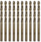 CEEYSEE 10 Stücke 4mm HSS Cobalt Bohrer Set M35 Metallbohrer Spiralbohrer Cobalt Drill Bit zum Bohren in Edelstahl, Metall, Gusseisen und harten Kunststoffen (4mm)