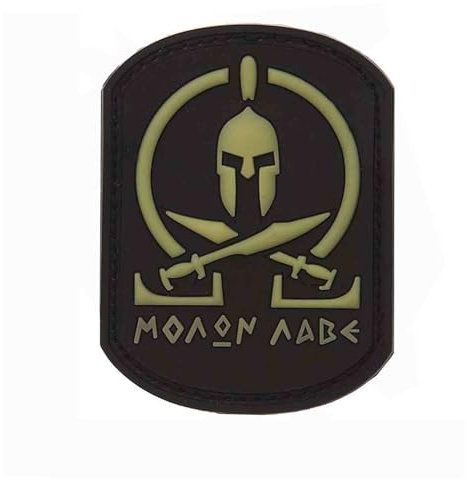 Emblem 3D Rubber Patch Molon Labe Spartan SWAT