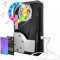 RGB LED-Lichtleiste für PS5 Slim, Dekorative LED Lichtleiste 8 Lichteffekte Lichtleisten mit Smart Remote Control für Playstation 5 Slim Zubehör
