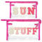 Y1tvei Chenille Brief Makeup Tasche - 2 Stück Varsity Stuff Preppy Patch Tragbare Reise Kosmetiktasche Kulturbeutel Transparent PVC Wasserdicht Kosmetik Bag Reißverschluss für Mädchen Damen(Rosenrot)