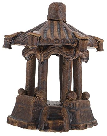 FOMIYES Ceramic Aquarium Pavilion Ornament Dekorative Aquarienlandschaft Realistisches Design Langlebiges Keramikmaterial Für Gestaltung Von Fischbecken