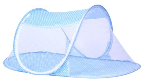 SAFIGLE Faltbares Reisebett Mit Moskitonetz Tragbare Leichte Und Atmungsaktive Schlafumgebung Für Junge Mädchen Insektenschutz Für Innen Und Außennutzung Blau