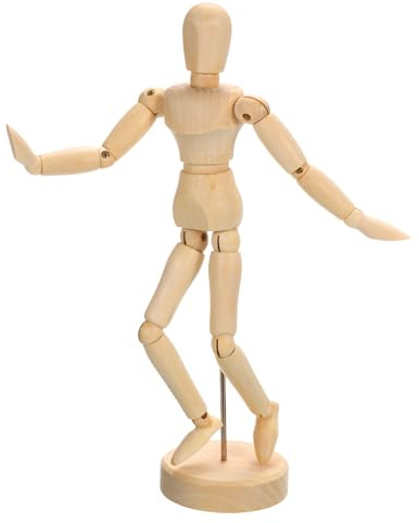 PATIKIL 8 Holz Mannequin Figur, Künstler Zeichenpuppe Modell Flexibel Beweglich Gelenkig Skizzieren Lay Figur für Malen Zeichnen Dekoration
