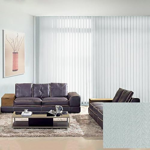 FENGSHOUU Cortina Lamas Verticales,Persianas Venecianas Opaca de Tela de Poliéster,Cortina Translúcida Control de Luz de Privacidad,para Casa Oficina,Personalizable,Ancho×Alto (130cm x 250cm)