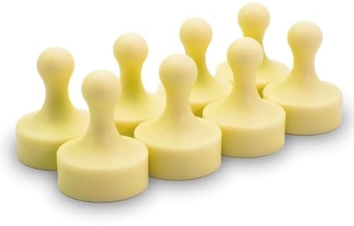 GLASSBOARD Studio Leistungsstarke Neodym-Magnete in Bauerform – starker Kühlschrank-/Kühlschrank- und Whiteboard-Magnet, ideal für Büro, Küche, Basteln – Seltene Erden, strapazierfähig (8