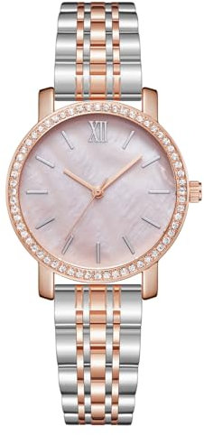 CIVO Damen Uhr Edelstahl Armbanduhr: Elegant Roségold Uhren für Frauen - Wasserdicht Analog Damenuhr