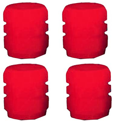 Universelle Fluoreszierende Auto Ventilkappen für Autoreifen 4 Stück Leuchtendes Auto Reifenventil Universelles Zubehör für Autos, Lkws, Suvs, MotorräDer Und Fahrräder (Rot)