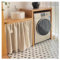 AYHARYLH Rideaux Courts Rétro en Coton Et Lin, Rideaux sous L'évier, Rideau De Cuisine Court Meuble Rideau Cuisine Petit Rideau Occultant pour Petite Fenêtre Cuisine Salon Maison.(W100*H30cm)