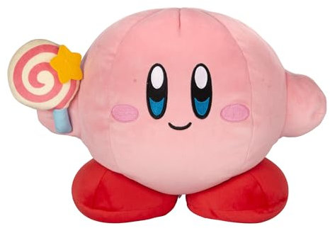 Club Mocchi Mocchi Kirby-Mega-Plüschfigur mit unbesiegbaren Zauberstab 38,1 cm – Kirby-Sammelspielzeug für Kinder ab 3 Jahren