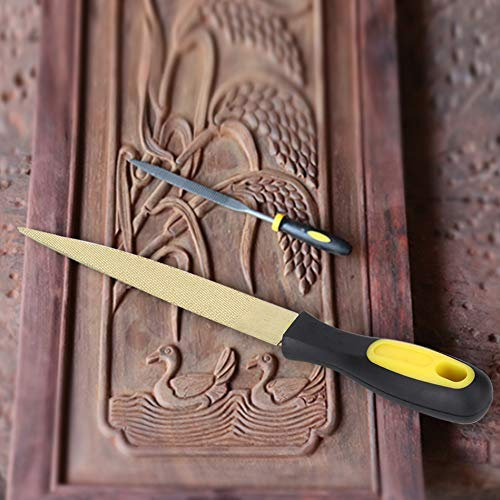 Raspa per Legno Rastremata Dorata Strumento da Falegname Artigianale Fai-da-Te Ideale per la Lavorazione del Legno e L'intaglio Rispettoso 'Ambiente (Lima d'oro da 8 Pollici +