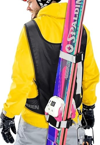 BOOSTEADY Ski-Rucksack-Trageriemen mit Stangen- und Stiefel-Trageriemen