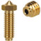 Kobra 3 Messingdüse, Upgrade mit hohem Durchfluss, abnehmbar, hohe Temperatur, verschleißfest, hohe Härte, M6-Gewindedüse für Anycubic Kobra 3 Düsen Hot End Kit (0,2 mm)