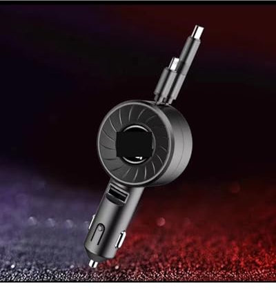 Caricatore Auto Caricabatteria Auto Retrattile 3 In 1 Cavo USB Di Tipo C Accessori Per Auto Per Sline A1 Per A3 Per A4 Per A5 B8 B9 B6 C6 Q2 Per Q3 Caricatore Auto USB C(1pcs Black for Audies)