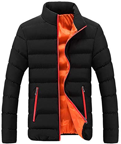RKaixuni Mens Teen Boys Winter Warm Down Coat Quilted Lightweight Puffer Jacket Short Coat Thicken Parka Anorak Work Outerwear
