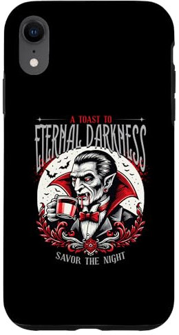 iPhone XR Vampire with Cape Scaring at Halloween Night Case