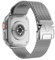 ELETTRONEO BM2 Cinturino per Apple Watch Ultra 2 49mm, Serie 10 46mm, 9 8 7 45mm 41mm, SE 6 5 4 44mm 40mm, 3 2 1 42mm 38mm Originale Maglia Milanese Acciaio Titanio Argento