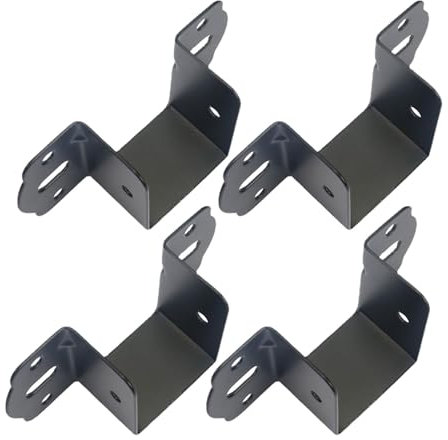 Bettgestell-Kopfteil-Befestigung, Bett-Hardware, robuste Halterungen, 4 x Bettgestell-Hardware, kaltgewalztes Stahl-Kopfteil-Befestigungsset, Montageklammern für Bettrahmen, Kopfteil, Fußteil