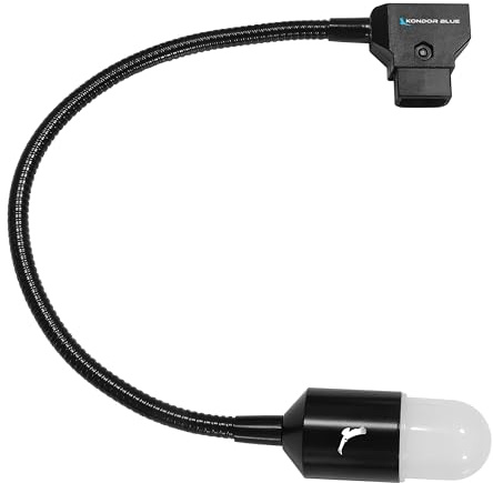 KONDOR BLUE | 12 Inch Firefly D-Tap LED Work Light | Flexible Gooseneck, Dimmable White and Red Light, Reverse Polarity Protection for Camera Rigs and Video Sets