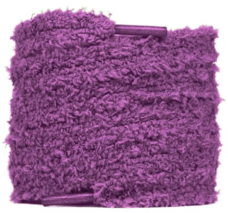 Slaace Lacci soffici per scarpe da ginnastica - Lacci per scarpe gonfie da 48/81 cm, lacci spessi e pelosi per scarpe casual, Viola scuro, 47 (120cm)