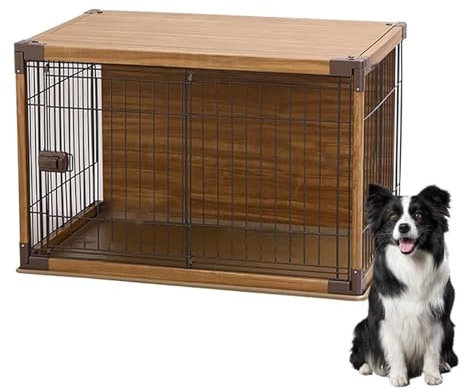 Caisse Décorative En Bois For Animaux De Compagnie – Meuble Moderne 2 En 1 De Style Meuble TV For Chiens De Petite Et Moyenne Taille, Cage For Chien De Style Mobilier D'intérieur, Niche For Chien(Brow