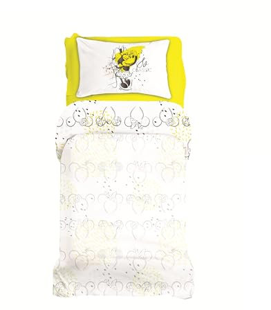 Ellepi Disney Minnie Mickey Mouse Single Cotton Duvet Cover Set (Minnie1)
